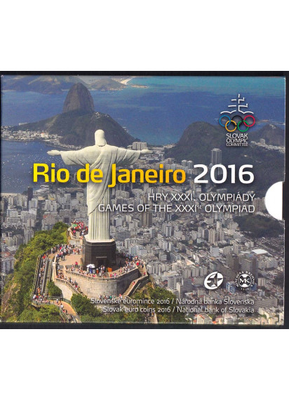 2016 - SLOVACCHIA  Olimpiadi Rio de Janeiro 9 monete di Zecca in folder